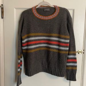 Wooden ships gray striped sweater